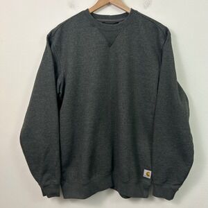 Carhartt Mens Loose Fit Crewneck Sweatshirt Gray Size Medium